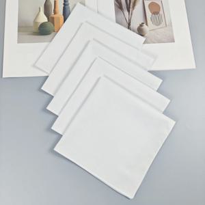 5PCS 순백색 DIY 신사 손수건 정장 포켓 플레인 헤어 밴드 35cm/13.7in