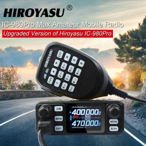 무전기 HIROYASU IC-980Pro Max 2m/70cm VHF UHF 144/430MHz FM/AM 듀얼 밴드 DTMF 1750Hz 스크램블러 Vox 아마추어 모바일 라디오