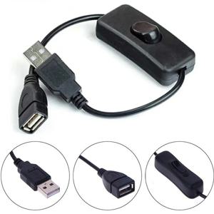 28cm USB 어댑터 스위치 포함 USB 연장 케이블 USB 남성-여성 케이블 LED 책상 램프 팬 전원 공급 라인 어댑터