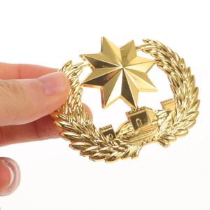 금색 팔각형 별 모양 배지 금속 DIY 핀 보안 유니폼 액세서리 우아한 의류 장식 배지 라펠 핀