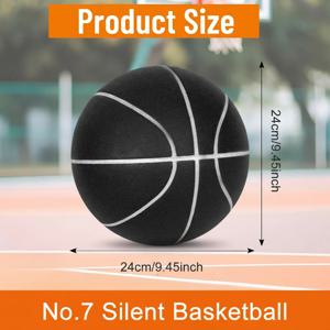 고밀도 무소음 폼 농구공, 내구성 있는 PU 폼 실내 훈련용 7호 공, 7세 이상 사용 가능, 가정 파티 놀이에 적합