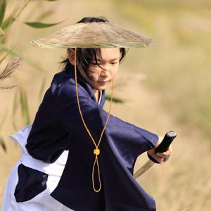 어린이 사무라이 모자: 야외 놀이용 일본식 대나무 밀짚 의상 모자, 햇빛 차단, 코스프레, 할로윈, 닌자 모험