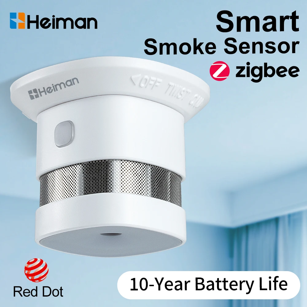 HEIMAN Zigbee 연기 감지기 – 화재 경보 센서, 고감도, 스마트 홈 시스템, 안전 보호, 무료 배송