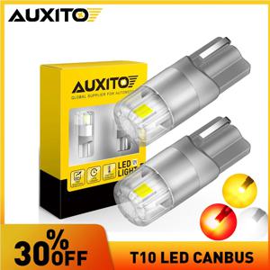 AUXITO 2Pcs T10 LED Canbus W5W LED 램프 168 194 2824 전구 6000K Whtie 자동차 인테리어 조명 돔 트렁크 독서 등 흰색 12V