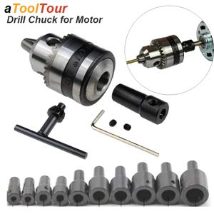 미니 전기 드릴 척 스레드 클램프 0.6mm-6mm B10 마운트 테이퍼 커넥터로드 모터 샤프트 어댑터 키 렌치 전동 공구