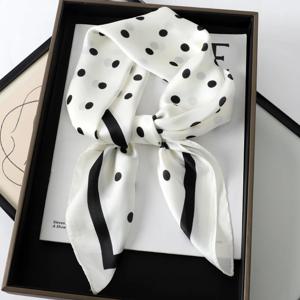 레이디 헤어 도트 스카프 여성 실크 스퀘어 스카프 여성용 머리 랩 두건 패션 풀라 드 Shawls 여성 Neckerchief 여름