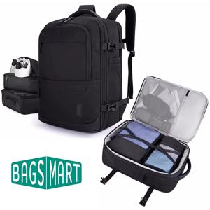 4Pcs 40L 여행 캐빈 배낭 BAGSMART 17.3 ''노트북 배낭 항공 포장 큐브와 수하물 배낭 가방에 운반