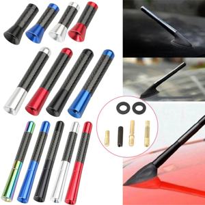 3.5cm/8cm/12cm 범용 자동차 짧은 라디오 안테나 탄소 섬유 검은 자동차 지붕 안테나 라디오 공중 FM/AM 금속 수신 안테나