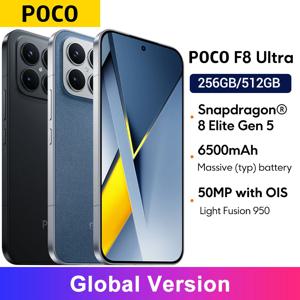 글로벌 버전 포코 F8 울트라 스냅드래곤 8 엘리트 5세대 스마트폰 50MP 카메라 6.9인치 120Hz 디스플레이 6500mAh 배터리 NFC