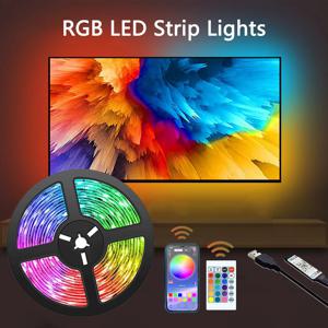 LED 스트립 조명, 스마트 홈 TV PC, USB IR 리모컨 백라이트, RGB LED 조명 키트, TV 박스 옷장 방 침실 장식