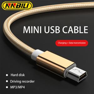 NNBILI 2M/1.5M/1M/0.25M 미니 USB 케이블 미니 USB USB 고속 데이터 충전기 케이블 MP3 MP4 플레이어 자동차 DVR GPS 디지털 카메라 HDD