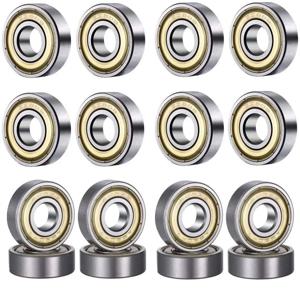 10Pcs 608 ZZ 608RS 볼 베어링 608ZZ 금속 이중 차폐 소형 깊은 홈 스케이트 보드 볼 베어링 8mm X 22mm X 7mm