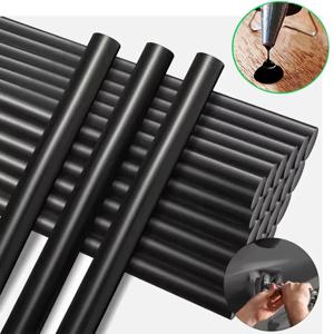 10-30PCS 핫멜트 접착제 스틱 페인트가없는 덴트 수리 자동차 우박 제거를위한 검은 색 7mm 높은 접착제 DIY 플라스틱 고정