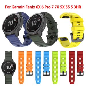 fenix 6 Pro 7 5 Plus 22 20 26mm 스트랩 실리콘 QuickFit Garmin fenix 6X Pro 7X 5X 6S 7S Forerunner 935 945 3HR 팔찌
