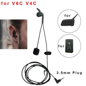 FBIM V6 V6C V4 V4C 인터폰 심판 헤드셋 인터콤에 적합한 1PC 3.5mm 플러그 이어 헤드폰