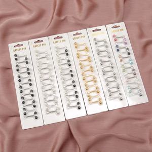 12 개/가방 이슬람 Hijab 핀 스카프 패션 여성 Safey 브로치 쥬얼리 이슬람 여러 가지 빛깔의 Headscarf 민족 버클 액세서리