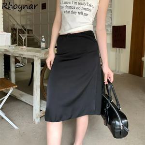 여성용 단색 인어 스커트, 아메리칸 스타일, 레트로 활 기질 패션, 하이 스트리트 슬리밍 캐주얼, 올매치 데일리 여름 아늑한