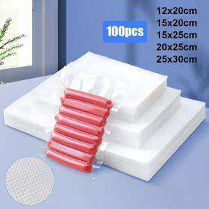 식품 용 진공 포장 가방 100pcs 진공 실러 용 빈 식품 진공 가방 식품 신선한 장기 보관 포장 가방