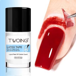 15mlNail Peel Off 액체 오버플로 방지 접착제 가장자리 라텍스 테이프, 네일 밀크 패드 Peel OffCuticle Guard Nails Finger Lacquer Protectors