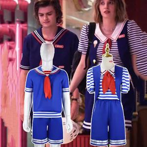 애니메이션 Stranger Thin 시즌 3 로빈 코스프레 코스튬, 성인 셔츠 바지 조끼 정장, 소녀 할로윈 카니발 변장 코스튬