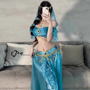 이국적인 밸리댄스 의상 자스민 공주 섹시한 웨스턴 댄스 걸 퍼포먼스 의상 DJ 방송 댄스 의류