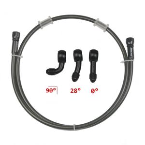 투명 블랙 AN3 땋은 브레이크 호스 오토바이 유압 클러치 튜브 마스터 실린더 브레이크 오일 DOT 파이프 강화 레이싱