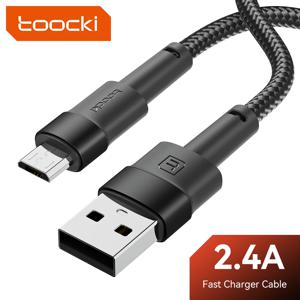 Toocki 2.4A 삼성 Redmi 용 마이크로 USB 케이블 고속 충전 PD 팬 이어폰 충전기 USB 데이터 코드 용 빠른 충전 마이크로 케이블