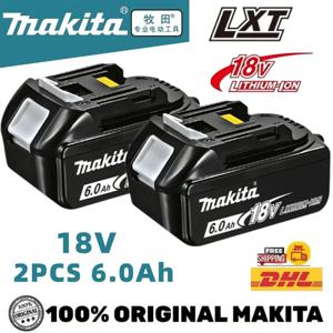 마키타 오리지널 리튬 이온 충전식 배터리, 교체용 배터리, 18V, 6000mAh, BL1860, BL1830, BL1850, BL1860B