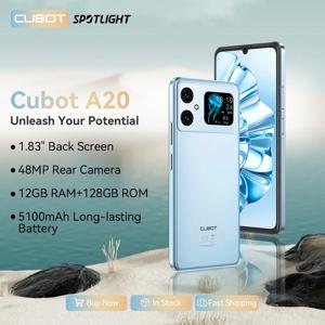 Cubot A20, 스마트폰 안드로이드 14, 12GB RAM(4GB+8GB 확장)+128GB ROM, 90Hz 6.745인치 HD+ 디스플레이, 5100mAh 배터리, 48MP 카메라, Face ID, smartphone android 14, 4g phone