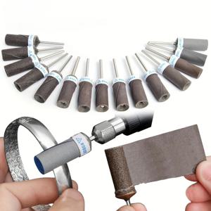 1PC 120-7000 원통형 사포 막대 연삭 헤드, 보석 생산의 연마 및 연삭 도구에 사용되는 2.35 핸들