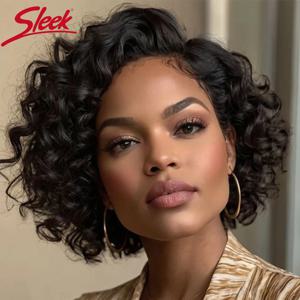 매끄러운 Bodywave 인간의 머리 가발 여성을위한 짧은 픽시 컷 레이스 가발 100% 진짜 브라질 바디 웨이브 레이스 가발 아기 머리카락