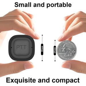 TD-H3 Plus 및 3세대 TD-H8 무선 프로그래밍 Baofeng UV 5RM, UV-5R용 마이크가 있는 TIDRADIO 무선 블루투스 PTT 버튼