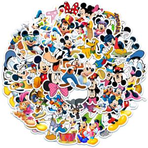 디즈니 영화 미키 마우스 스티커, 애니메이션 데칼, DIY 스케이트보드 노트북 오토바이, 멋진 귀여운 만화 스티커, 도매, 10 개, 30 개, 50 개