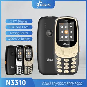 2G 기능 전화 N3310,1.77인치 디스플레이 듀얼 SIM 슬롯 1200mAh 배터리 GSM 850/900/1800/1900 MP3/MP4/FM 라디오/블루투스/GPRS