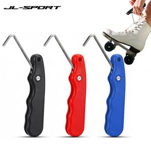 확장 후크 접이식 휴대용 블랙 내구성 실용 아이스 하키 스케이트 레이스 강화제 그림 롤러 스포츠에 대한 인체 공학적