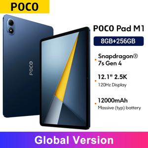 글로벌 버전 포코 패드 M1 스냅드래곤 7s 4세대 태블릿 8MP 카메라 33W 고속 충전 120Hz 12.1인치 2.5K 크리스탈 클리어 디스플레이