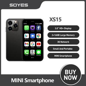 SOYES XS15 초박형 3.0인치 소형 전화 2GB+16GB 안드로이드 8.1 듀얼 SIM 대기 3G 미니 스마트폰 1000mAh Wifi GPS 휴대전화