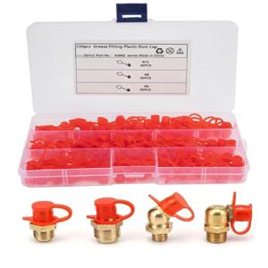 150개 M6 M8 M10 그리스 저크 더스트 캡 폴리에틸렌 미터 나사 피팅 커버