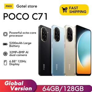 Xiaomi POCO C71 4GB RAM 128GB ROM 6,67 15W 32MP 5200 mAh 배터리 글로벌 버전 15W 스마트폰