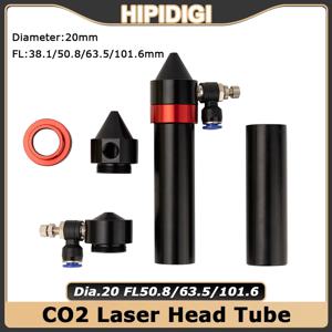 CO2 레이저 헤드 렌즈 튜브 노즐 외경 25mm, 에어 노즐 직경 20 FL 38.1/50.8/63.5/101.6mm, CO2 레이저 조각기용