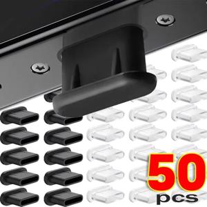 1/20/50/200pcs Type-C 실리콘 먼지 플러그 전화 USB 충전 포트 보호기 커버 유형 C 삼성 Xiaomi 화웨이 용 방진 캡