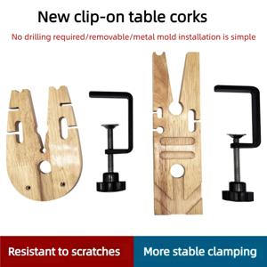 클램프형 목재 작업대 세트 - 구멍 없이 미끄럼 방지되는 보석 작업대 스토퍼 및 DIY 보석 제작용 모델링 클램프
