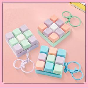 9 키 테트리스 손가락 끝 누르기 키 키 체인 성인 스트레스 릴리프 손가락 키보드 게임 열쇠 고리 스트레스 릴리프 매직 장난감