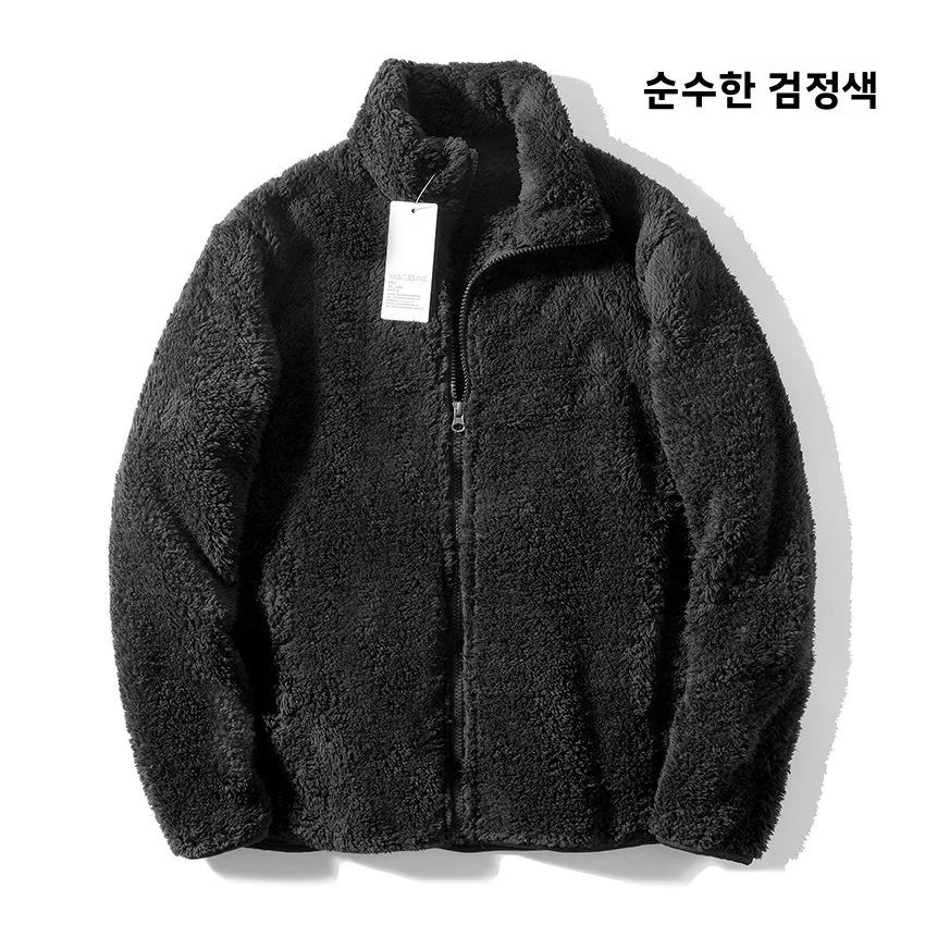 절묘한 코랄 플리스 지퍼 칼라 오픈 가디건 스웨트셔츠 재킷 초특가 가을 겨울 따뜻한 긴팔 숏 스타일