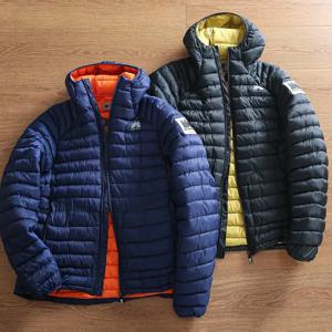 남성용 경량 다운 충전 후드 캐주얼 재킷 방풍 방수 보온 스탠다드 핏 폴리에스터 안감 긴소매 코트