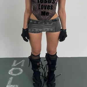 여성 일본 데님 반바지 여름 Y2K 2000년대 섹시 로우라이즈 핫팬츠 미국 레트로 그런지 하라주쿠 사이버펑크 청반바지