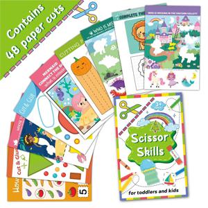 종이 어린이 종이 컷북 몬테소리 예술 및 공예 절단 활동 도서 교육 미술 학습