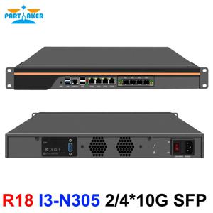파트커 1U 랙 미니 PC 2x10G SFP+ 4x i226-V 2.5G 인텔 I3-N305 DDR5 M.2 NVMe 네트워크 라우터 서버 방화벽 어플라이언스 AES-NI