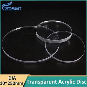 1mm ~ 10mm 두께 투명 아크릴 디스크 유기 유리 원형 시트 PMMA 투명 DIY 재료