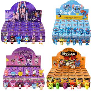 2025 산리오 헬로키티 흑인 소녀 키체인 펜던트 캐릭터 포켓몬 피카츄 키체인 랜덤박스 장난감 어린이 크리스마스 선물